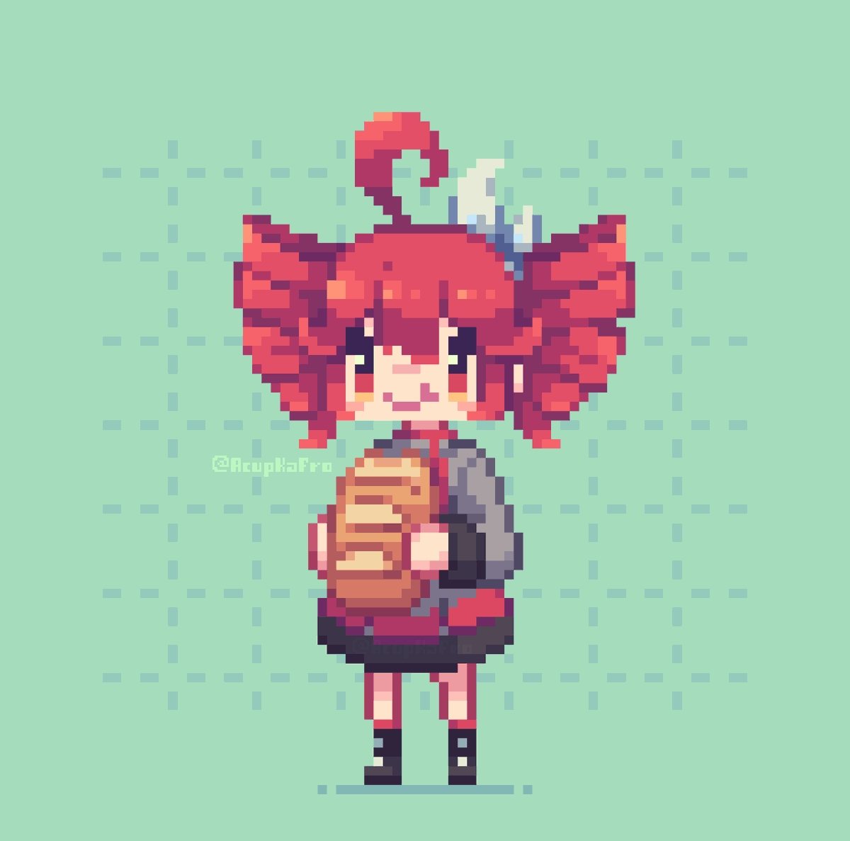 acupkafro's tweet image. Teto 🥖
#pixelart #重音テト #ドット絵