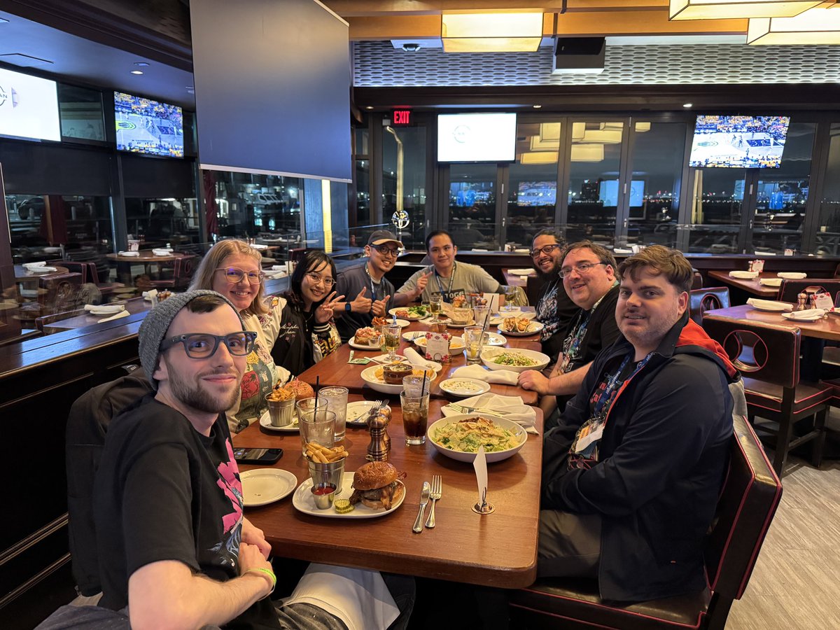 Lala 🌻 🔜 PAX East (@syahlalala_) on Twitter photo PAX East day 2: done! ✨
My heart is full 🥹❤️ one of the reasons why PAX East is one of my favorite event to attend: it’s full of warm and amazing people ❤️ I had a lovely dinner too!
In frame: <a href="/kimchica25/">Jenny | Kimchica 🌻🇵🇸</a> <a href="/SixOneIndie/">Six One Indie</a> <a href="/FNGCPod/">Friday Night Gamecast</a> <a href="/agreenriver07/">Asa GreenRiver 🪶</a> PAX East day 2: done! ✨
My heart is full 🥹❤️ one of the reasons why PAX East is one of my favorite event to attend: it’s full of warm and amazing people ❤️ I had a lovely dinner too!
In frame: <a href="/kimchica25/">Jenny | Kimchica 🌻🇵🇸</a> <a href="/SixOneIndie/">Six One Indie</a> <a href="/FNGCPod/">Friday Night Gamecast</a> <a href="/agreenriver07/">Asa GreenRiver 🪶</a>