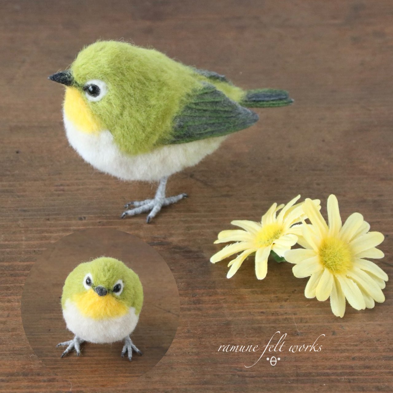 羊毛フェルト inuinu 羊毛フェルト オキナインコ | iichi 日々の暮らしを心地よくする