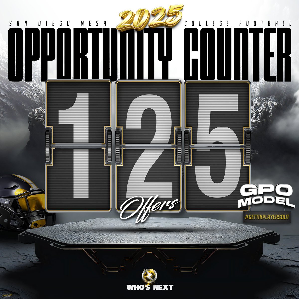 OLYMPIANS (@sdmesafootball) on Twitter photo Just hit 125 offers !! Still counting
#BALLIN
<a href="/BallCoachGW/">Gary Watkins Jr</a> <a href="/PrezHands/">Ashanti Hands, Ed.D.</a> <a href="/DrRyanShumaker/">Dr. Ryan Shumaker</a> <a href="/JuCoFootballACE/">JuCo Football Forer</a> <a href="/JUCOFFrenzy/">JUCO Football Frenzy</a> <a href="/EC_Preps_SD/">EC Preps</a> <a href="/sdfootball/">Ray from SDFN</a> <a href="/Daygofootball/">San Diego Football</a>
💻 <a href="/SwagLabGD/">Dan Ruiz - Swag Lab - Graphic Design</a> Just hit 125 offers !! Still counting
#BALLIN
<a href="/BallCoachGW/">Gary Watkins Jr</a> <a href="/PrezHands/">Ashanti Hands, Ed.D.</a> <a href="/DrRyanShumaker/">Dr. Ryan Shumaker</a> <a href="/JuCoFootballACE/">JuCo Football Forer</a> <a href="/JUCOFFrenzy/">JUCO Football Frenzy</a> <a href="/EC_Preps_SD/">EC Preps</a> <a href="/sdfootball/">Ray from SDFN</a> <a href="/Daygofootball/">San Diego Football</a>
💻 <a href="/SwagLabGD/">Dan Ruiz - Swag Lab - Graphic Design</a>