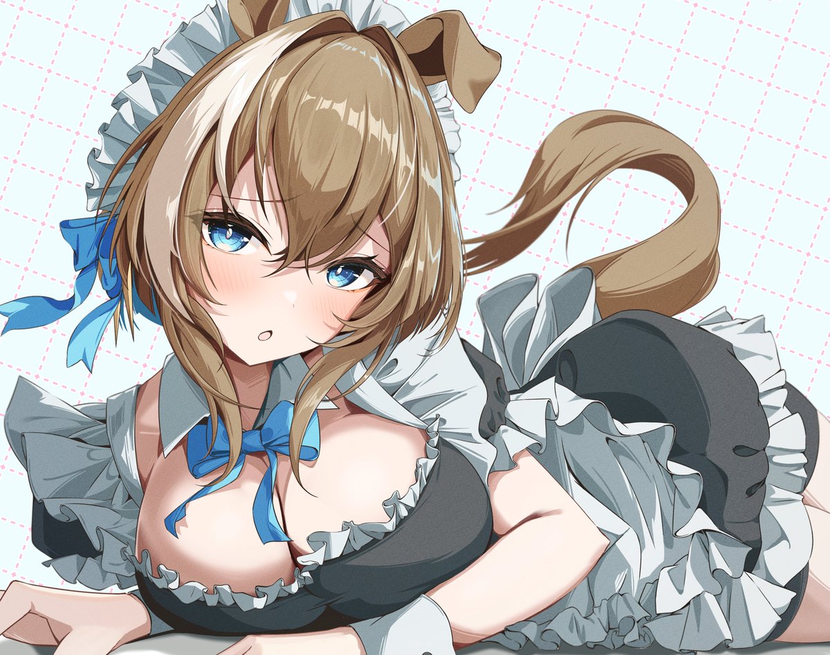 #メイドの日　#ウマ娘 
「今日は1日、僕がお世話しますから…！」