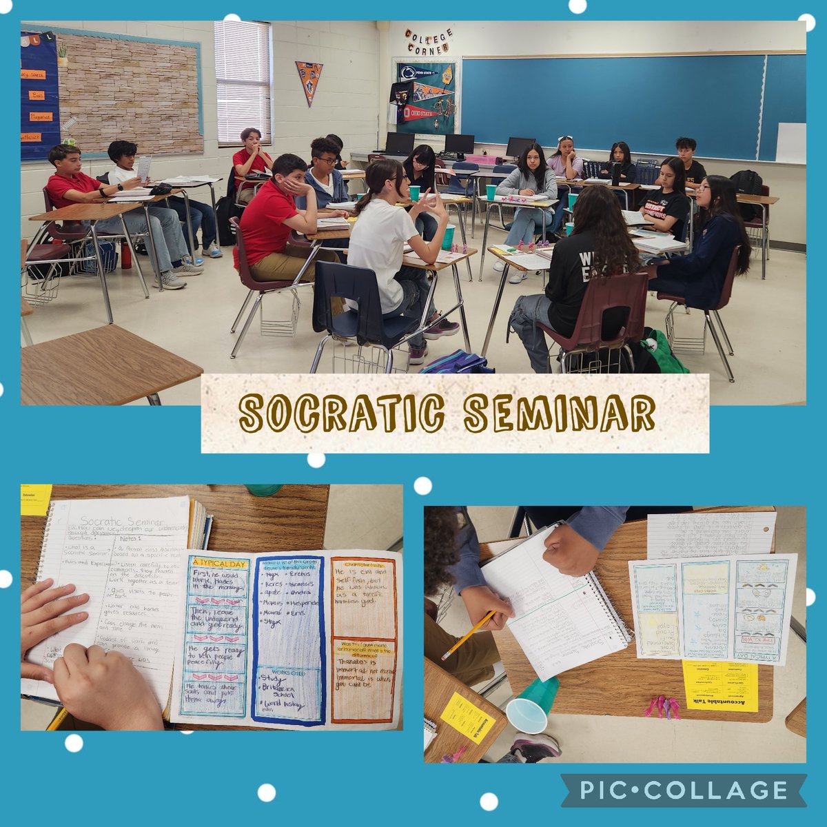 Thank you, Ms. Perez, for inviting me to visit your class today to see your Socratic Seminar in action. Your students did an awesome job!
<a href="/AVID4College/">AVID</a> #WeAreEnsor