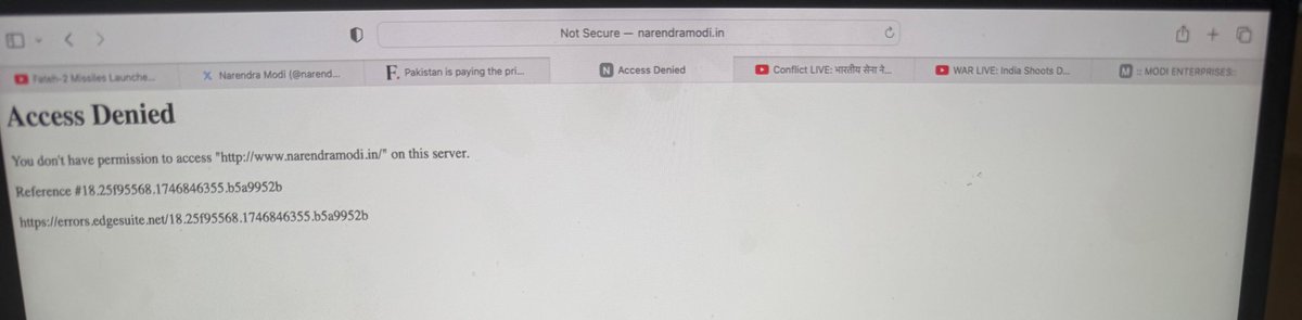 Qamarcheema's tweet image. I cant Access Narendra Modi’s Website 

His Website got Hacked