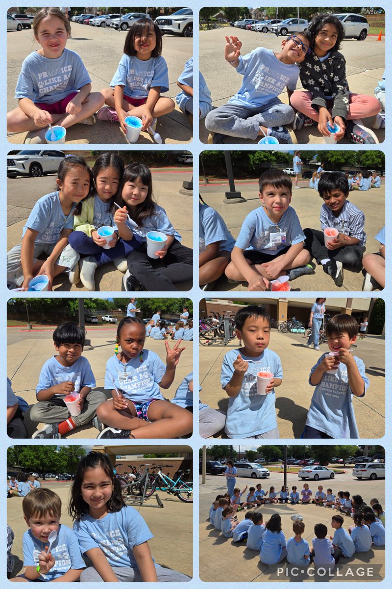 Look at these Kinder Cuties enjoying their snow cones after tons of Field Day Fun! <a href="/Wellington_Elem/">Wellington ES</a> <a href="/WellingtonPTA/">WESPTA</a>
