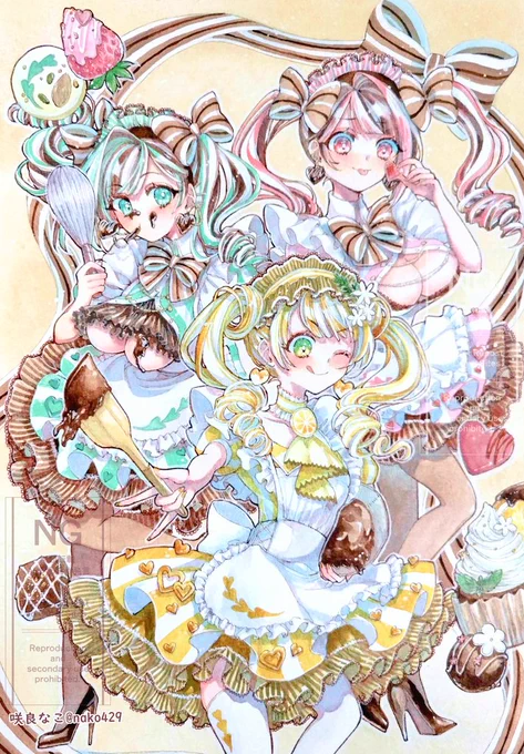 うちのメイドさんたち リクエストで描かせてもらった編 まとめ② #メイドの日 #メイドの日2025