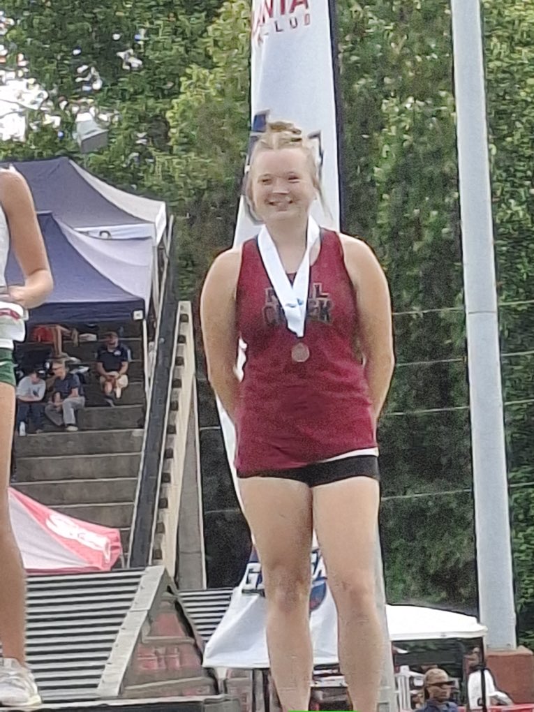 Sara Lamb places 3rd in the 6A State Championship Pole Vault with a personal best 10’6”. Go Hawks!
