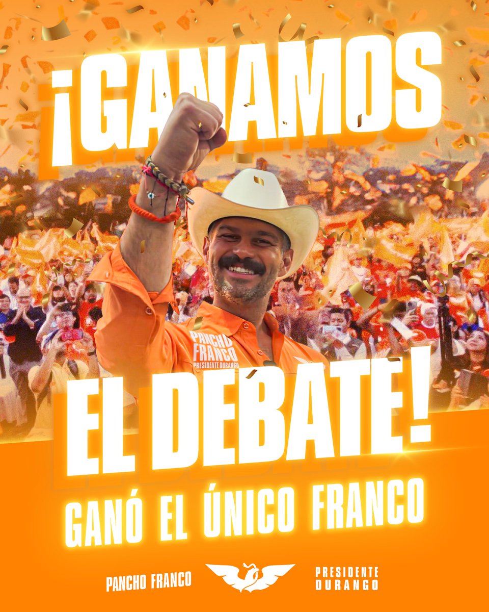 Infusión (@infoinfusiondgo) on Twitter photo El candidato de Movimiento Ciudadano, <a href="/PanchoFrancoDgo/">Pancho Franco</a>, afirma que con su propuesta gananó el debate del <a href="/IEPCDurango/">IEPC Durango</a>. Dice que las ideas nuevas, las propuestas francas y el valor de decir la verdad estuvieron de su lado. #Elecciones2025 El candidato de Movimiento Ciudadano, <a href="/PanchoFrancoDgo/">Pancho Franco</a>, afirma que con su propuesta gananó el debate del <a href="/IEPCDurango/">IEPC Durango</a>. Dice que las ideas nuevas, las propuestas francas y el valor de decir la verdad estuvieron de su lado. #Elecciones2025
