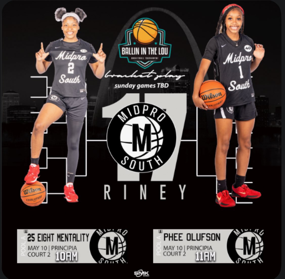 GabbyCook__'s tweet image. Schedule for Ballin In The Lou this weekend!