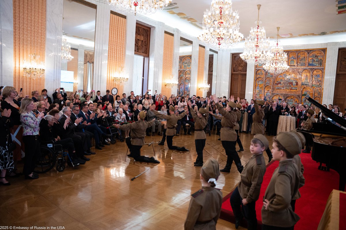 #Victory80
#VictoryDay
#WeRemember 

On May 9, the Russian Embassy in the United States hosted a reception in honor of the 80th anniversary of Victory in the Great Patriotic War with the participation of Russian and American veterans, ambassadors and senior diplomats from CIS