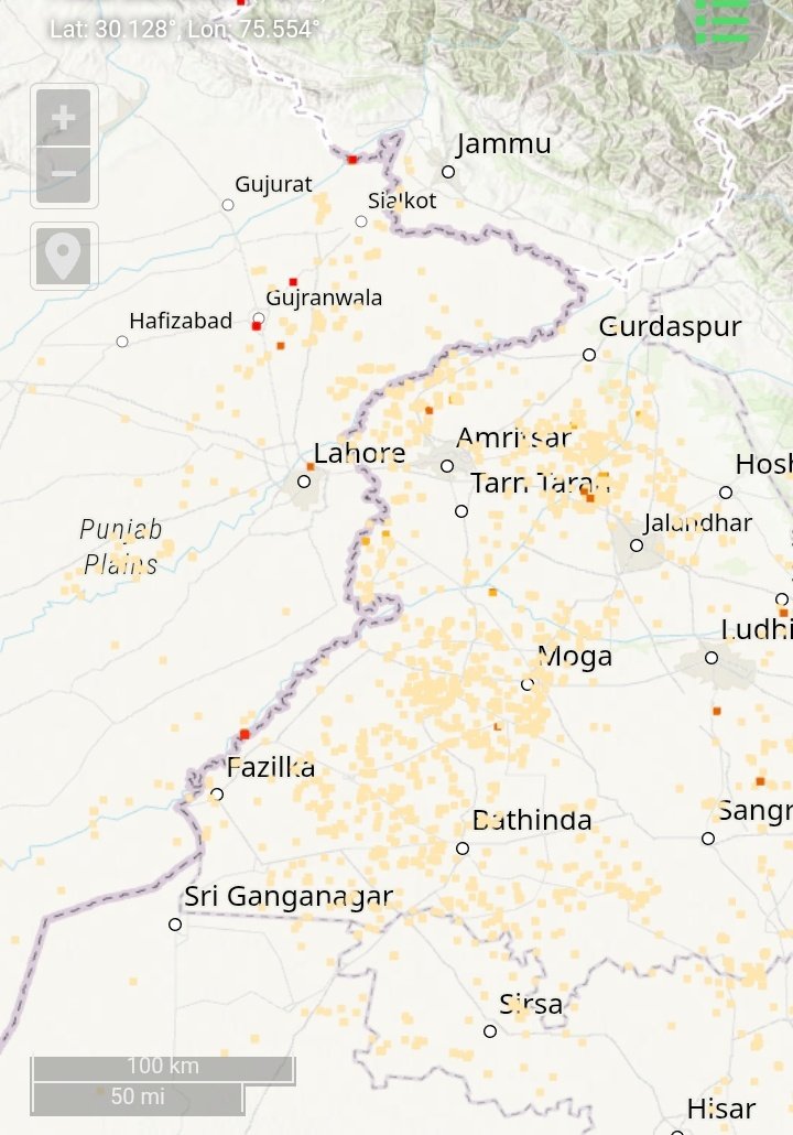 🚨#India Under Fire! NASA FIRMS data shows fires in northwest India on May 9, 2025, amid Pakistani drone &amp; missile attacks on Jammu, Amritsar, and more.Tensions escalate after #Pakistan strikes.. #IndiaPakistanWar