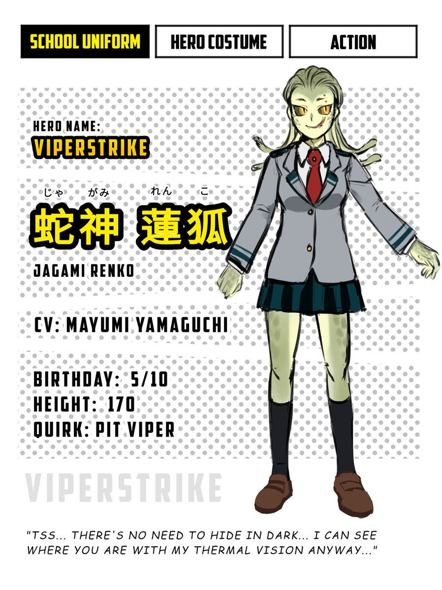 Today I made a #bnha OC with snake quirk! I'm very proud of myself