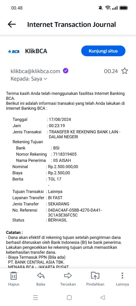 KustriyadiEdi's tweet photo. Ini adalah bukti Transferan dari mereka : hanya 3x😪 https://t.co/bUz1rUJEgn