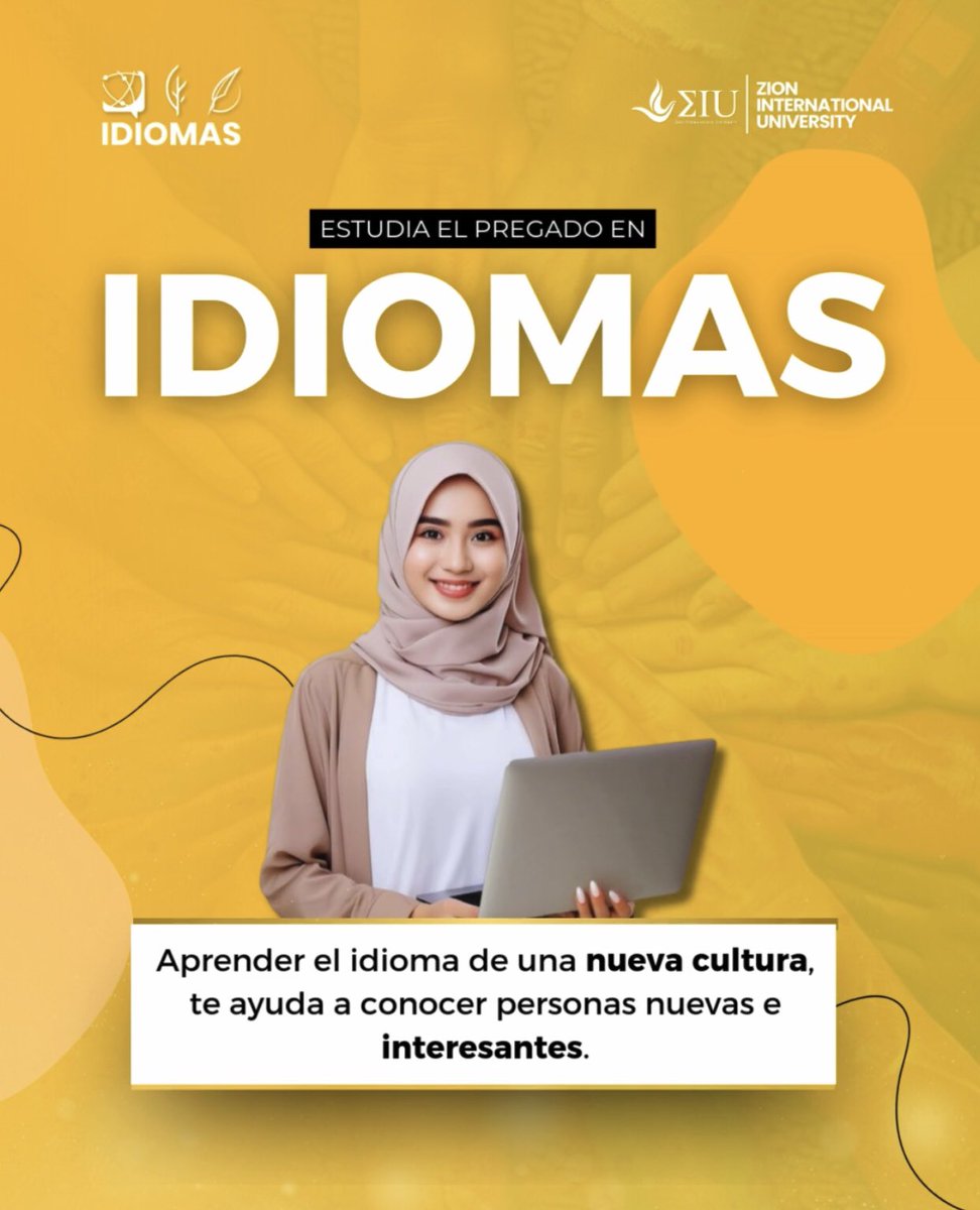 🔥 ¿Te gustaría aprender Inglés, Portugués, Francés o Italiano? 📚

En Zion International University tenemos nuestro pregrado en IDIOMAS, con distintos énfasis, que podrás desarrollar en contextos educativos, profesionales o religiosos. ⭐️