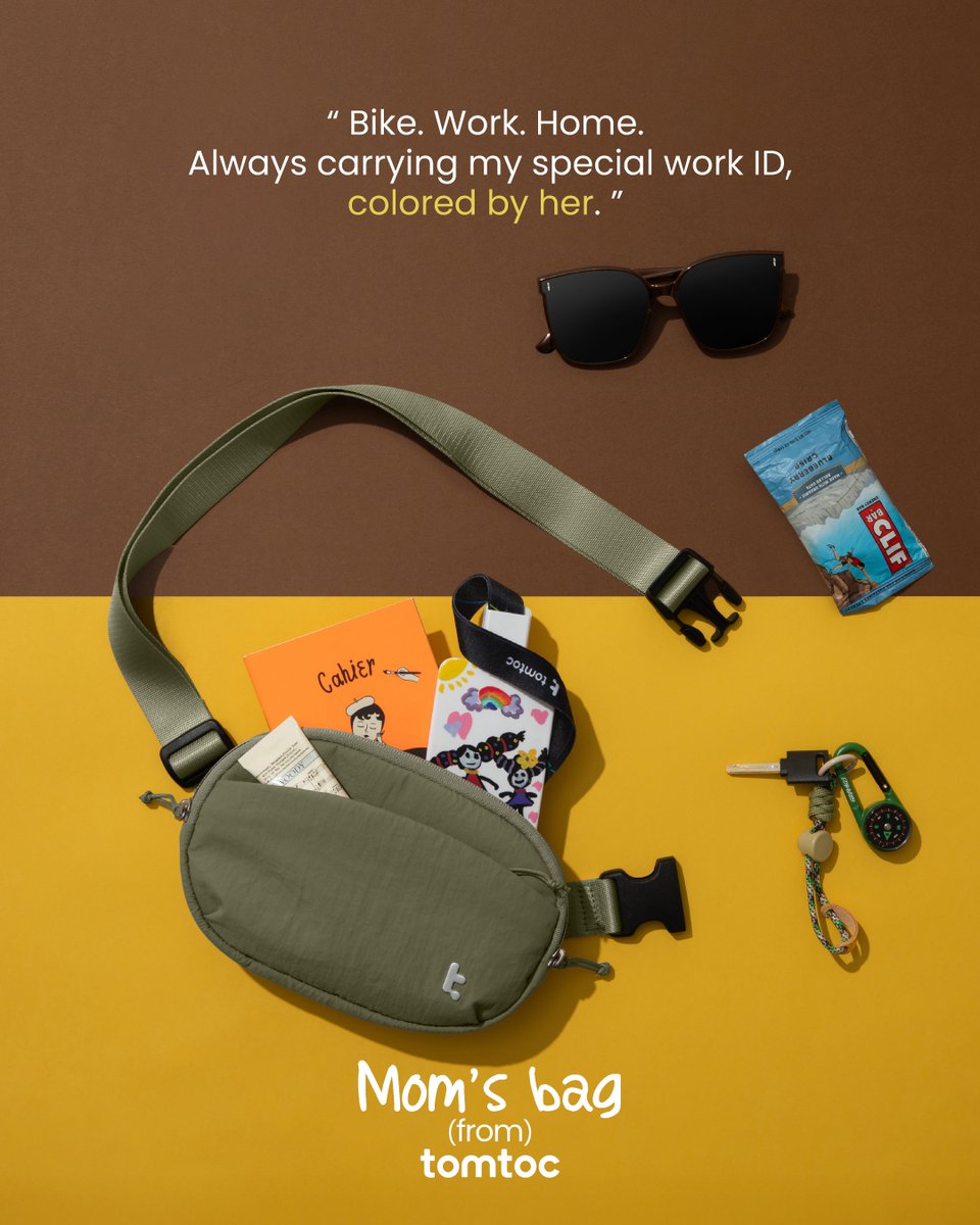 tomtoc_official's tweet photo. Mom’s Bag from tomtoc team [2/3]

A mom bikes to work every day —
👩: "Bike→Work→Home. Always carrying my special work ID, colored by her."

💐 Follow + 🔄 Repost to win the sling bag in the pic↓
#MothersDay2025 #MothersDay #Giveaway https://t.co/Bi81zLJO2n