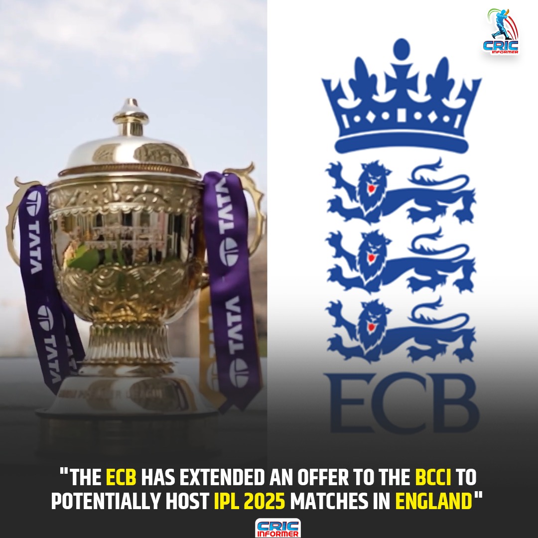 "The England Cricket Board has offered the BCCI a proposal regarding the IPL"

#BCCI #IPL2025 #ecb #Cricket #CricketNews #cricketupdate #IPL #IndianCricketTeam 

<a href="/BCCI/">BCCI</a> 
<a href="/IPL/">IndianPremierLeague</a>