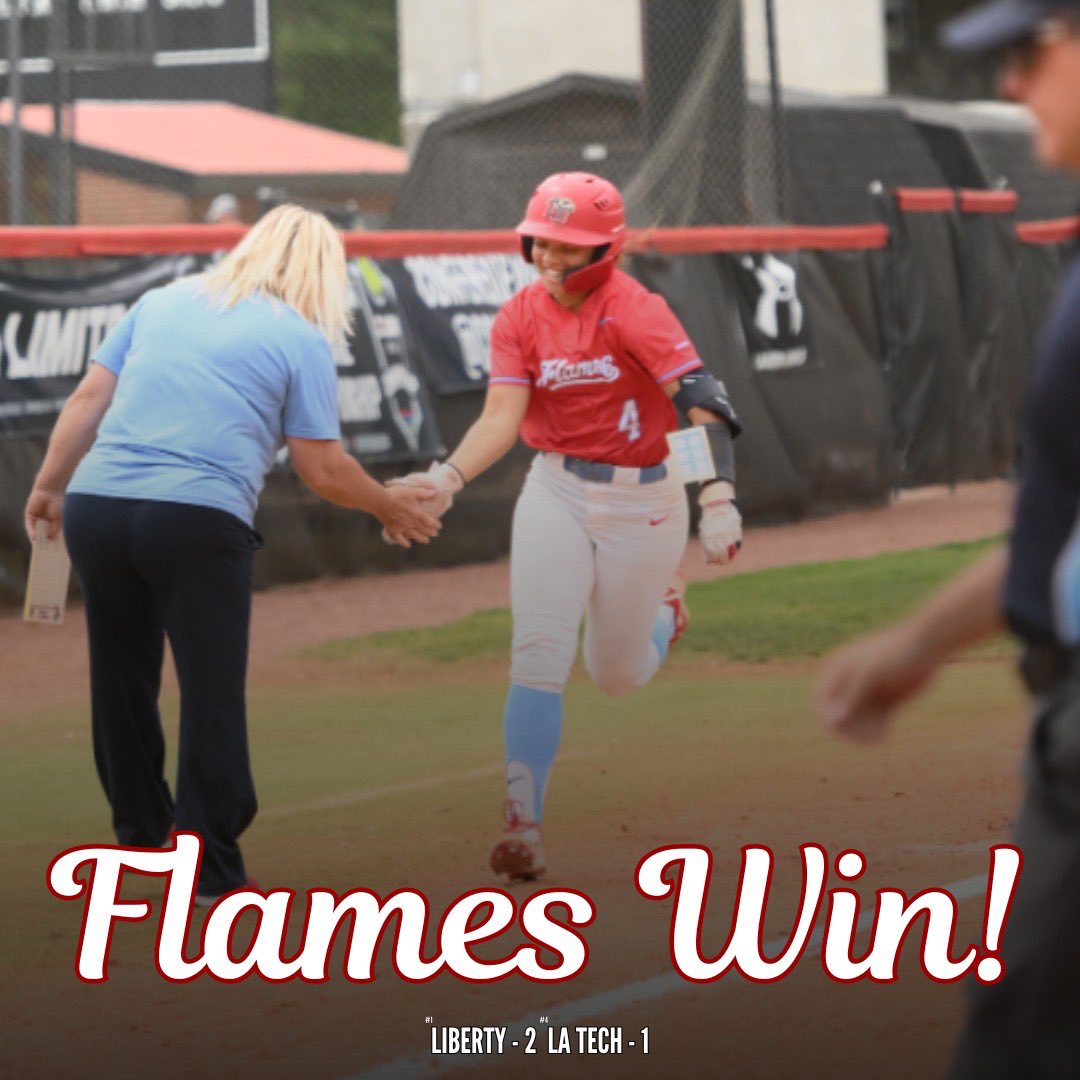 ASeaofRed's tweet photo. STAYIN’ ALIVE 🎶🔥

Despite losing to JAX State earlier today; Paige Doerr walks it off for the Flames in extras as Liberty advances to Saturday in the CUSA Softball Tournament. 

#Fanem🔥 https://t.co/zC7scPVbzd