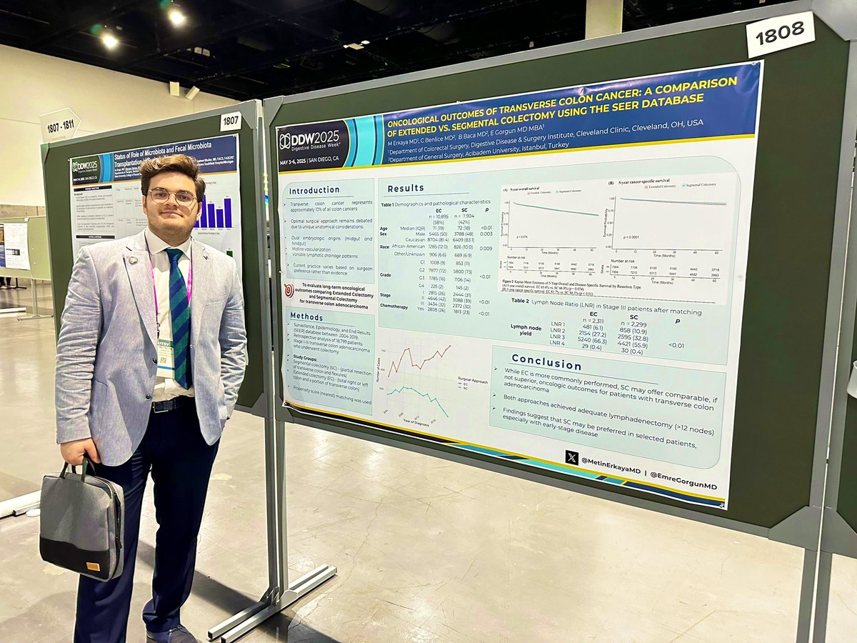 MetinErkayaMD's tweet image. ✨ Back from an inspiring week at #DDW2025 in San Diego! Honored to present our @ClevelandClinic CRS research and witness the incredible work shaping the future of GI surgery.
@SSATNews @DDWMeeting @CCFSurgery