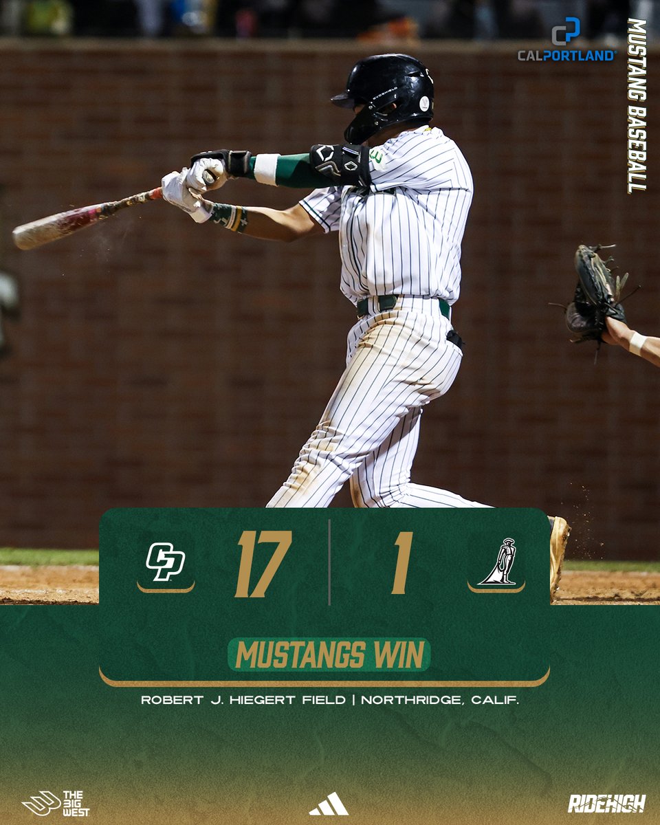 Final after a 17-run explosion from the Mustangs! 💥

Ten Mustangs collected RBIs led by multi-RBI efforts from Garza, Daudet, Fenn, Collins, and Murray Jr.!

#RideHigh