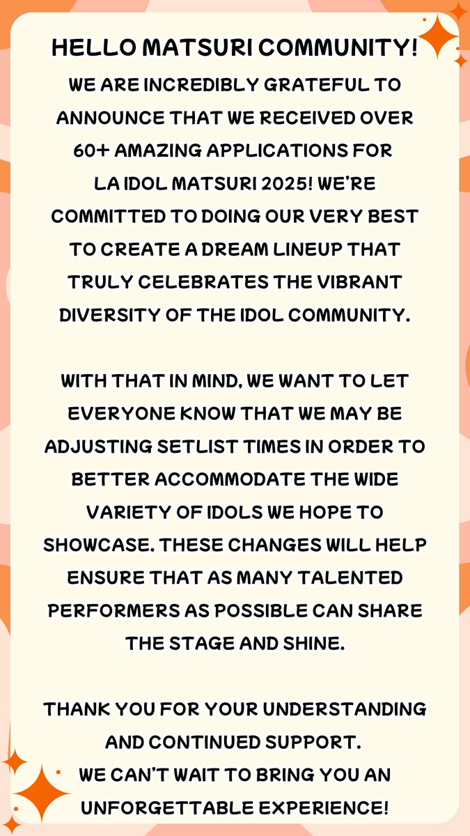 Hello everyone!  New update from us!

#idolevent #LAIdolMatsuri #idol #idolmatsuri