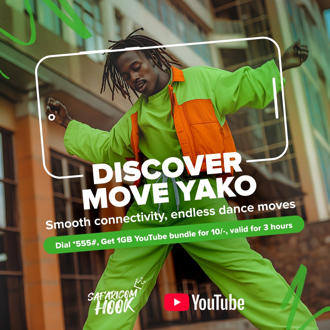 Observational documentaries  on YouTube motivates me alot. <a href="/_Vans24/">Mintra</a> watch latest discoveries with Exclusive YouTube Data Offers Affordable by dialling *544*22# or *555# to get your YouTube data deals today .Watch.Laugh.Learn.
No more data anxiety 
#DiscoverVibeYako
<a href="/SafaricomPLC/">Safaricom PLC</a>