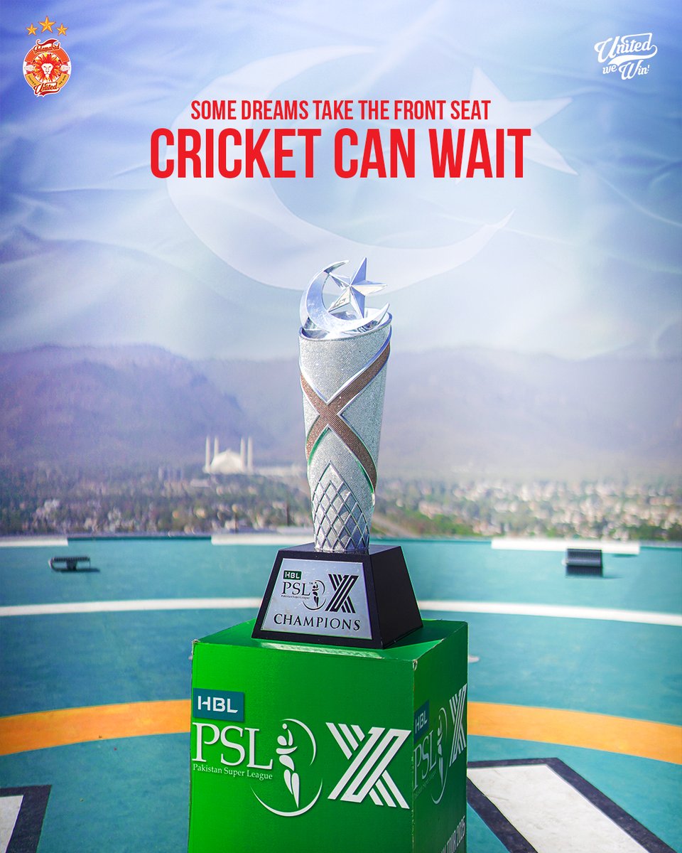 IsbUnited's tweet image. #HBLPSLX is postponed for now.

Some dreams are bigger than the game and right now, it’s time to stand for those that matter most!

We’ll be back, insha'Allah 💚🇵🇰

#UnitedWeWin #4TheDream #3xChampions