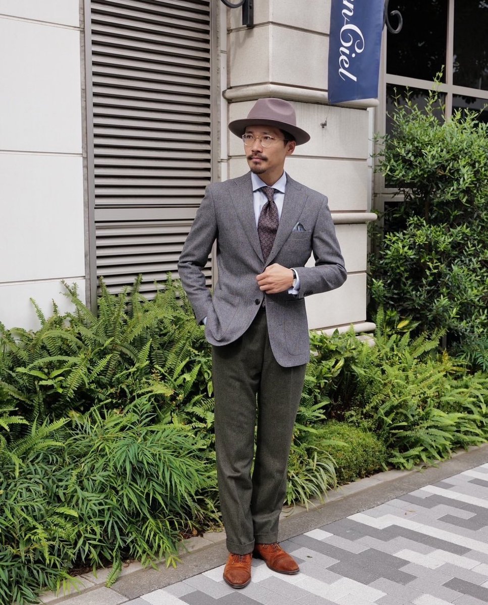 Atelier BERUN グレイッシュブラウン ウールタイ Atelier BERUN on X: 