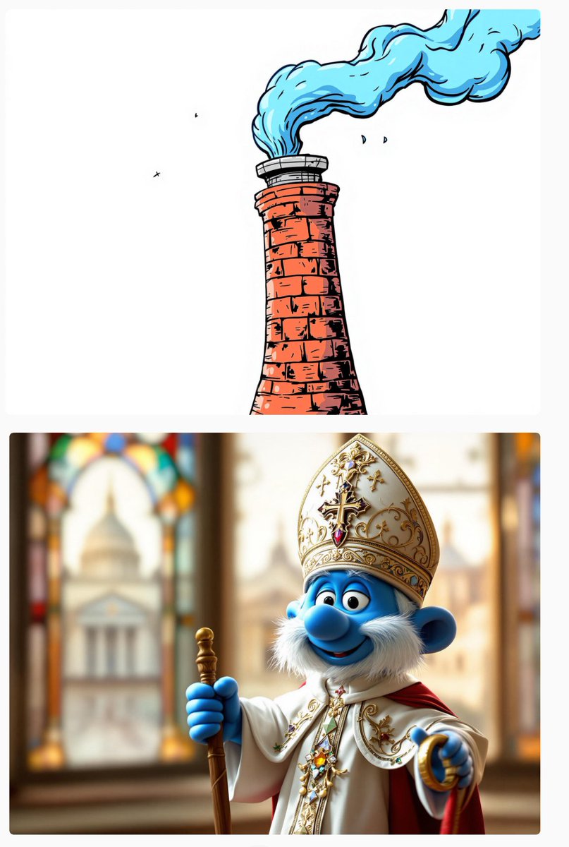 MikaMiam's tweet photo. Ça ça aurait pu être drôle, non !? #newpope #pope https://t.co/2BCFLcf5ve