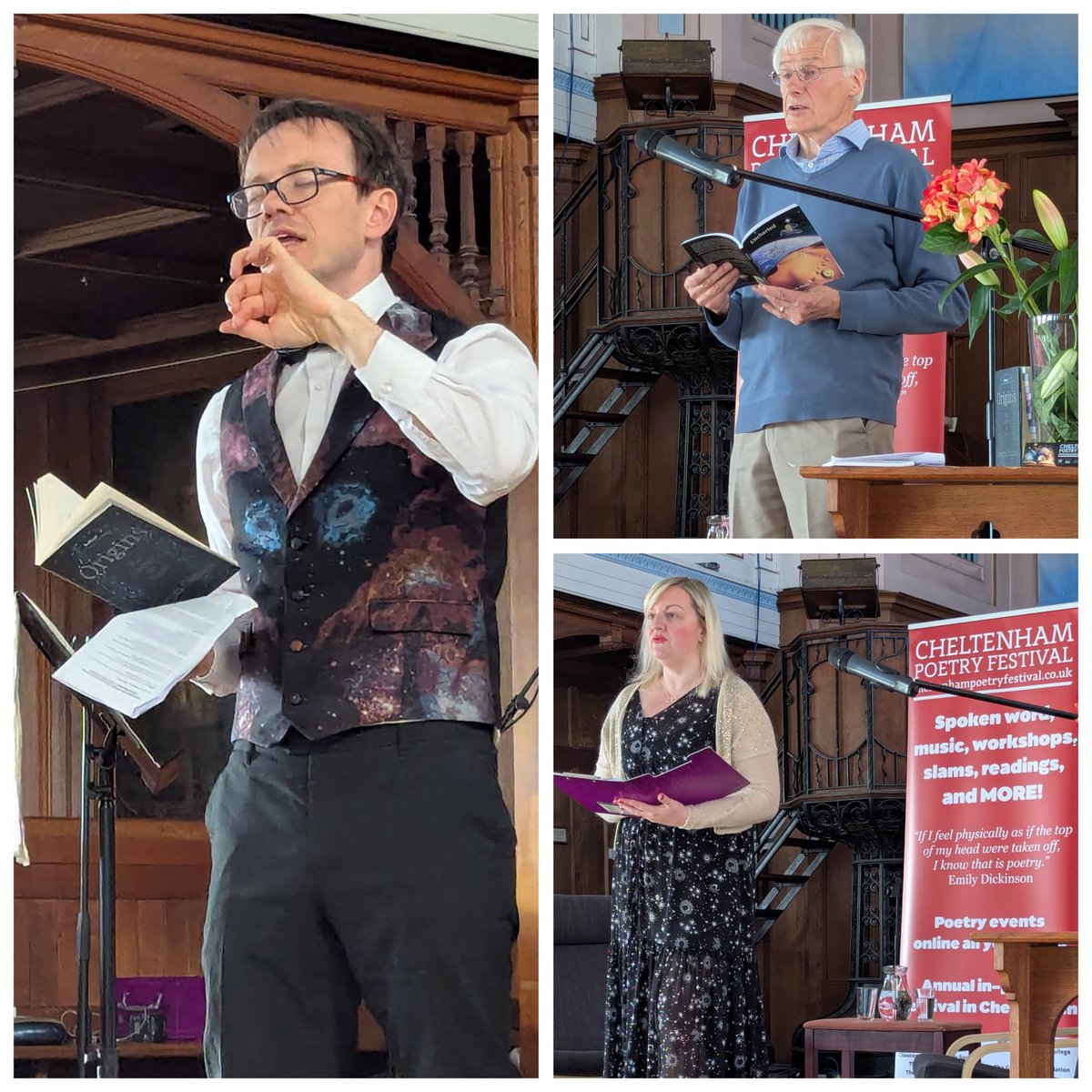 CheltenhamPoetryFest (@cheltpoetfest) on Twitter photo Last night's first event was absolutely electrifying! Derek Healy gave a wide-ranging and generous reading of science-based poetry, before Joseph Conlon took us through the history of the universe with the passion and zeal of a preacher, all masterfully hosted by <a href="/jojo_durrant/">Jo Durrant</a> Last night's first event was absolutely electrifying! Derek Healy gave a wide-ranging and generous reading of science-based poetry, before Joseph Conlon took us through the history of the universe with the passion and zeal of a preacher, all masterfully hosted by <a href="/jojo_durrant/">Jo Durrant</a>