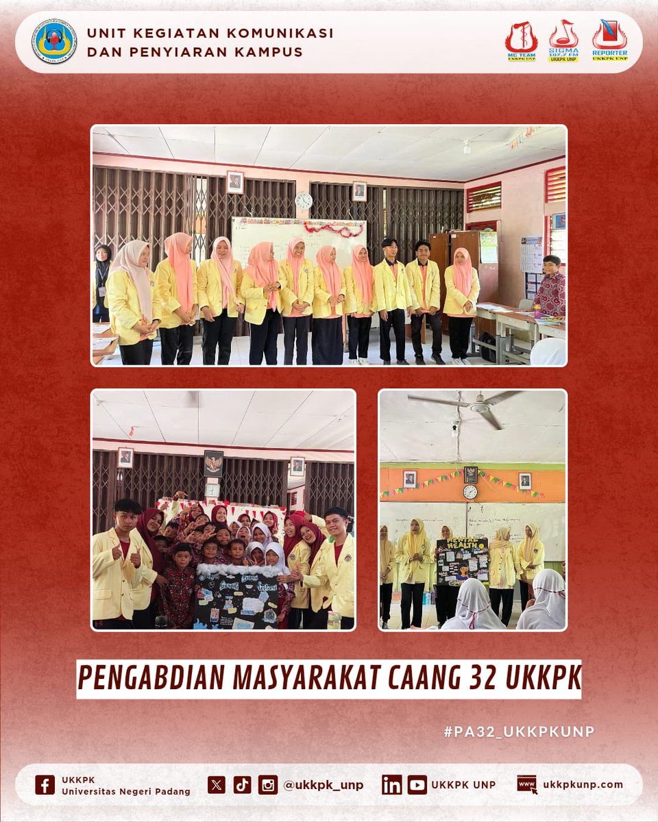 Hai Intelektual Muda 👋🏻

Calon anggota UKKPK ke-32 Universitas Negeri Padang telah melakukan kegiatan pengabdian masyarakat.

#PA32_UKKPKUNP
#TheNextWave_UKKPKUNP32

Wish you all the best and see you next🤗