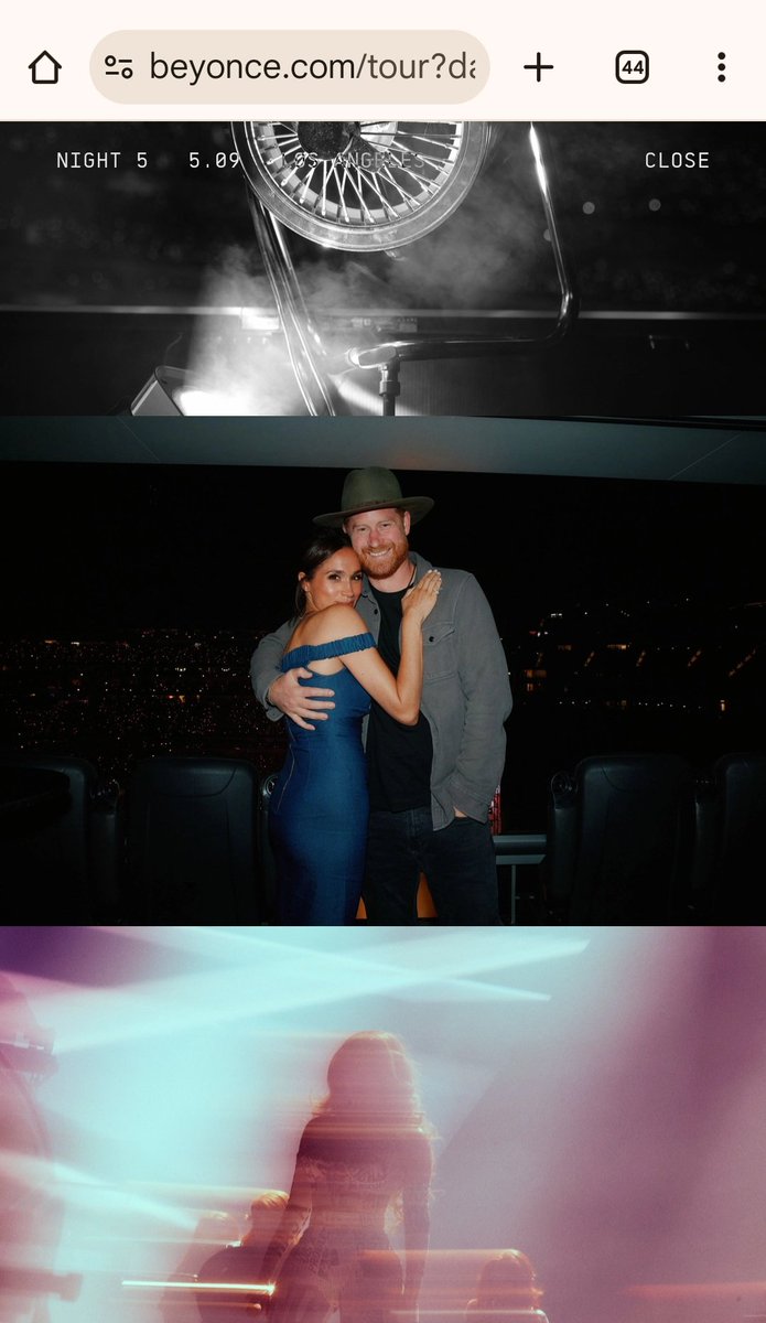 Beyonce posted Harry &amp; Meghan on her website.