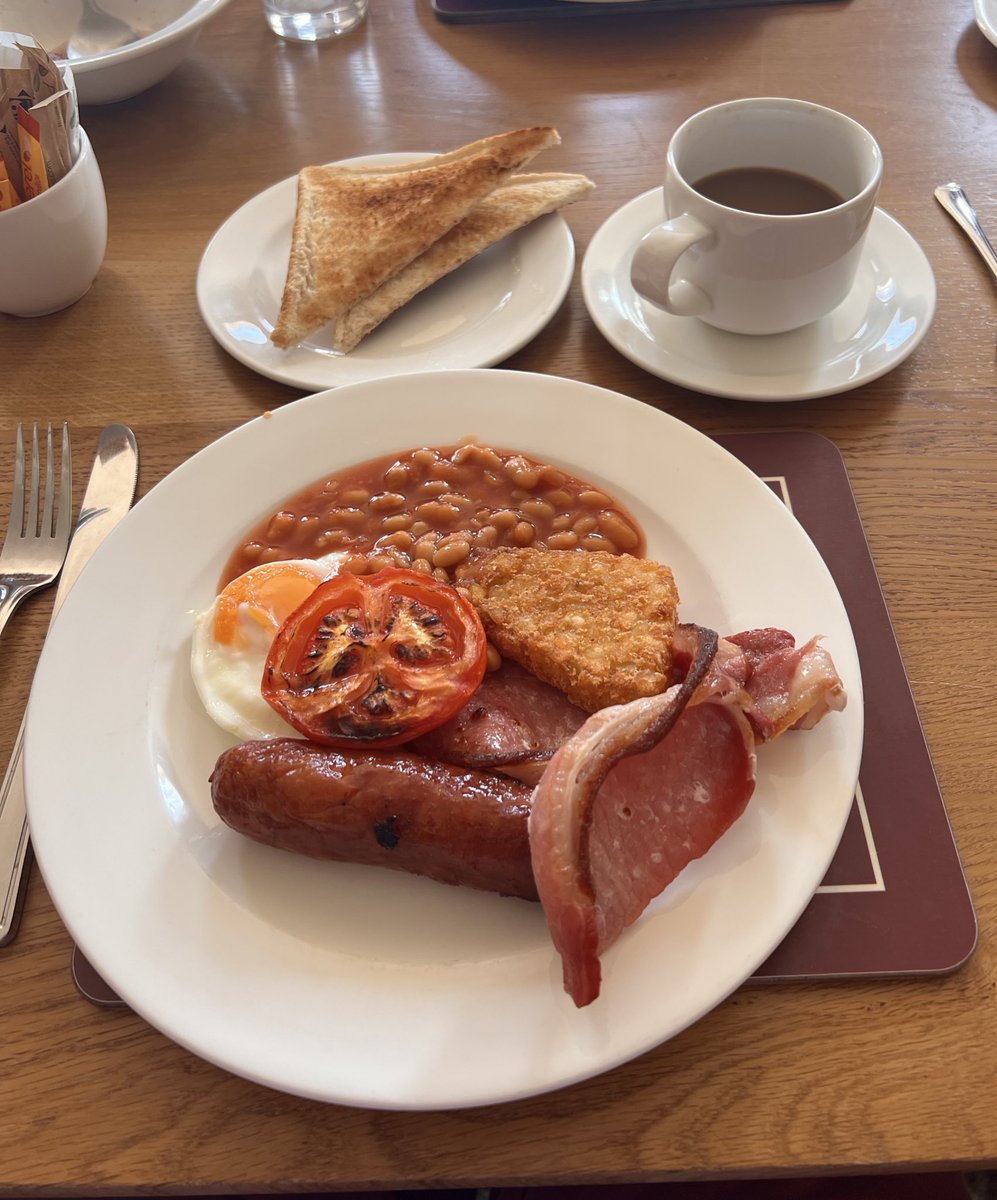 My annual Cumberland Lodge fry up. Top marks save for toast bisected on the diagonal.