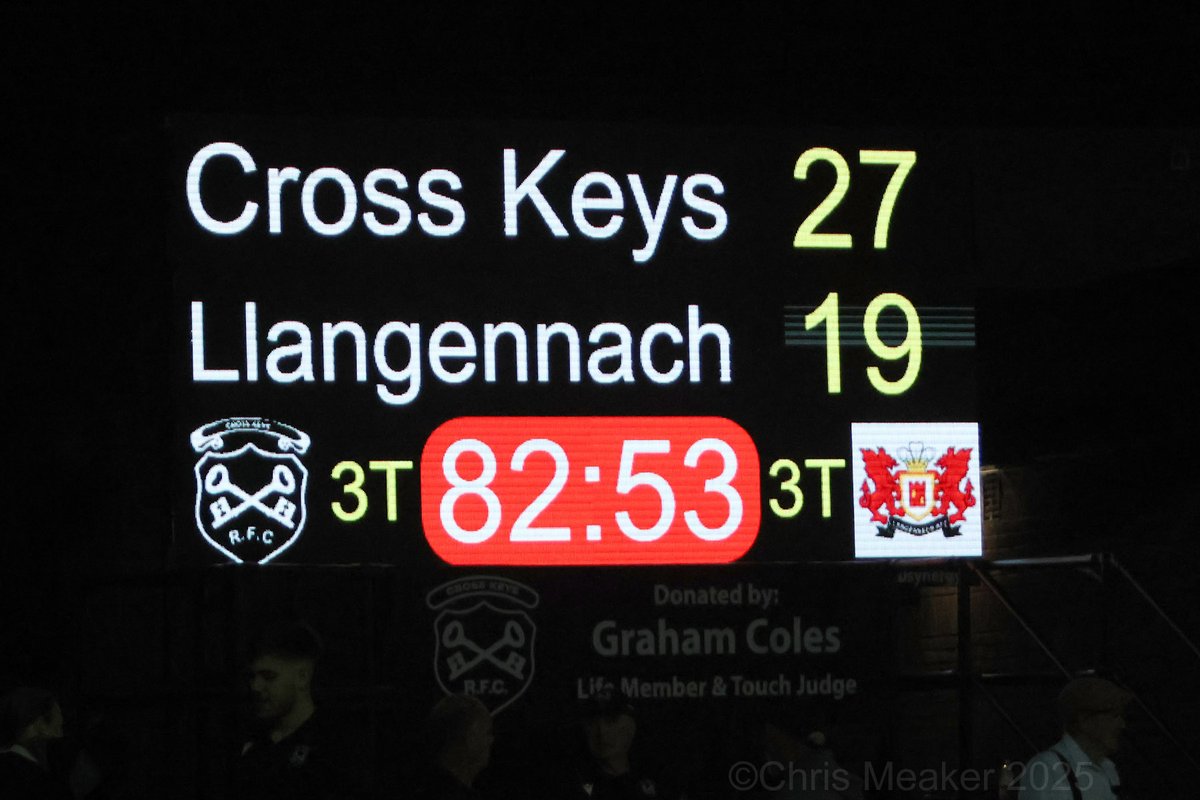 O Dear!!

Usually photograph the scoreboard at the end of a @crosskeys game to note the result. And 4 months after @crosskeys have had their new scoreboard, just noticed someone has spelt Crosskeys incorrectly!!!