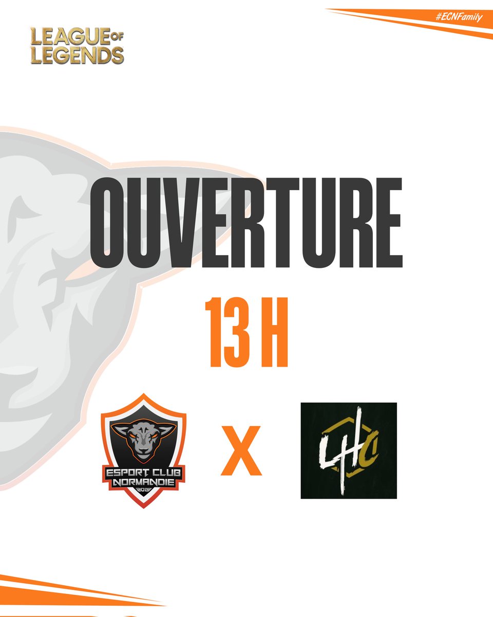 Esport Club Normandie (@esportnormandie) on Twitter photo NEXUS TOUR - Étape 2, Circuit Try Hard, Divison 1
Notre équipe LoL a son premier match de la saison à 13h (stream à 12h) contre <a href="/LeHiveCannes/">Le Hive Cannes</a>. Allez leur donner de la force 👊
#jeuxvideo #esport #normandie #ECNFamily #lol NEXUS TOUR - Étape 2, Circuit Try Hard, Divison 1
Notre équipe LoL a son premier match de la saison à 13h (stream à 12h) contre <a href="/LeHiveCannes/">Le Hive Cannes</a>. Allez leur donner de la force 👊
#jeuxvideo #esport #normandie #ECNFamily #lol
