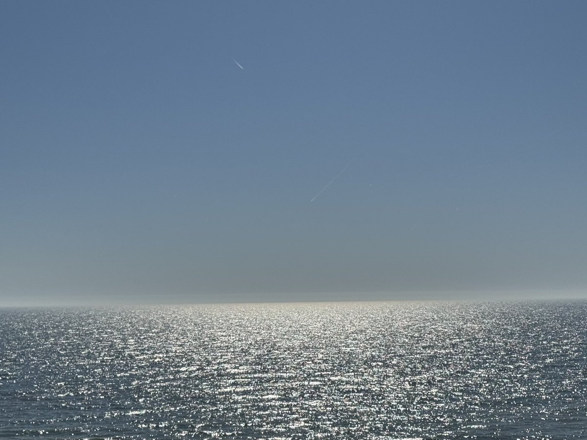 The silvery glittery stunning sea this morning!