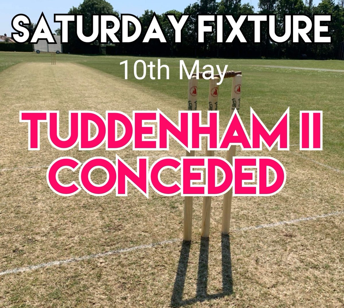 Unfortunately our opposition have conceded this weekend #cricket