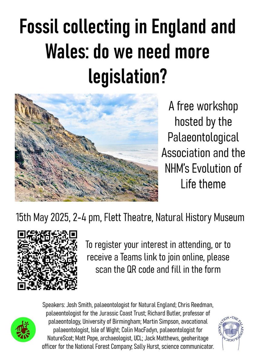 Dr Jack J Matthews (@jackjmatthews) on Twitter photo 🙋♂️ Very much looking forward to speaking at this <a href="/ThePalAss/">The PalAss</a> event at the Natural History Museum on Thursday:
🦕 Fossil Collecting In England and Wales: Do We Need More Legislation?
🌐 Sign up now: buff.ly/LXtoUao 🙋♂️ Very much looking forward to speaking at this <a href="/ThePalAss/">The PalAss</a> event at the Natural History Museum on Thursday:
🦕 Fossil Collecting In England and Wales: Do We Need More Legislation?
🌐 Sign up now: buff.ly/LXtoUao
