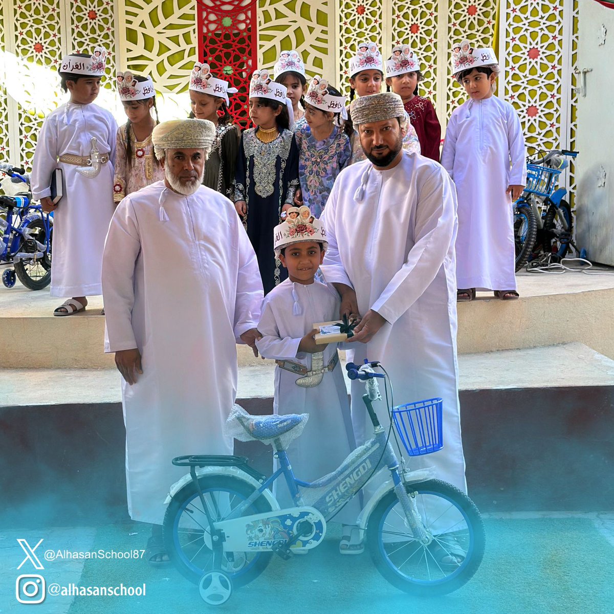 الخميس: ٨ مايو ٢٠٢٥: 
مدرسة الحسن تكرم عباقرة مدرسة فجر الصباح الحافظين للجزء الثلاثين من القرآن الكريم (جزء عم) والحافظين لسورة النبأ.
(الصور لبعض المكرمين)