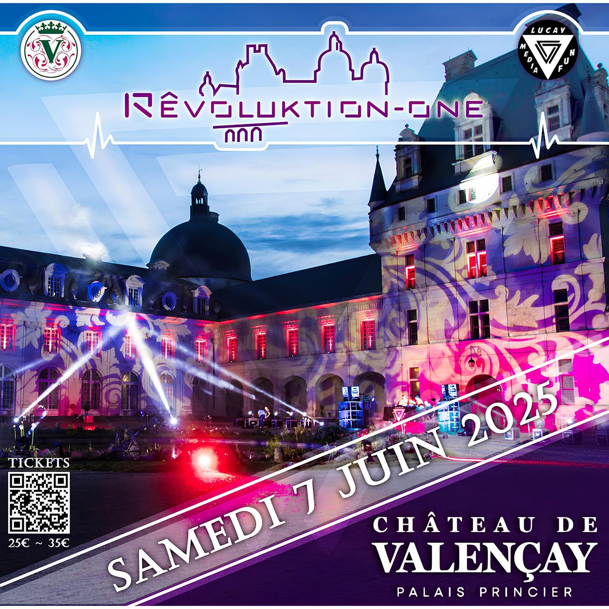 🔴 𝗥𝗘𝗩𝗢𝗟𝗨𝗞𝗧𝗜𝗢𝗡 𝗢𝗡𝗘 🔥 | Après une première édition de légende, le festival de musique électronique Rêvoluktion One est de retour au château de Valençay le 𝘀𝗮𝗺𝗲𝗱𝗶 𝟳 𝗷𝘂𝗶𝗻 𝟮𝟬𝟮𝟱 ! 🔊 #RevoluktionOne

🌐 Préventes disponibles via bit.ly/BilletterieVal… !