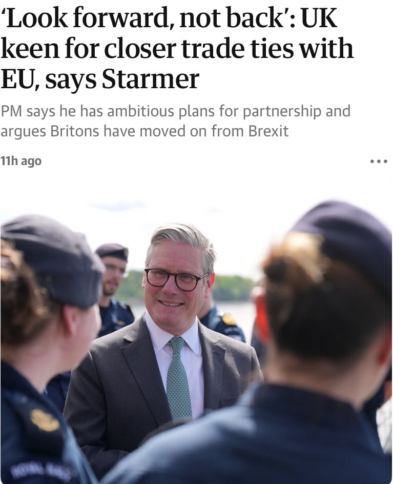STARMER SAYS “BRITONS HAVE MOVED ON FROM BREXIT”. THEY HAVE. THEY WANT IT UNDONE!

Tinkering with Johnson’s hard Brexit deal is not ‘moving on from Brexit’!

Brexit is still cost ing us £100bn a year and making us all poorer. 

No bullshit, no half-arsed deal. 
#Labour