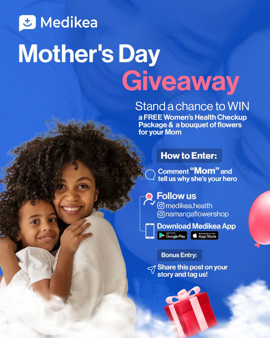medikeahealth's tweet photo. Hey fam! Our special Mother’s Day 𝐆𝐈𝐕𝐄𝐀𝐖𝐀𝐘 is live on Instagram and ends 𝐓𝐎𝐌𝐎𝐑𝐑𝐎𝐖.
It’s time to gift your mama the gift of 𝐆𝐎𝐎𝐃 𝐇𝐄𝐀𝐋𝐓𝐇, because she deserves the best.
Don’t miss out, head over to our IG now and enter.
#MothersDayGiveaway #GiftOfHealth #MamaNiMalkia #MedikeaCares