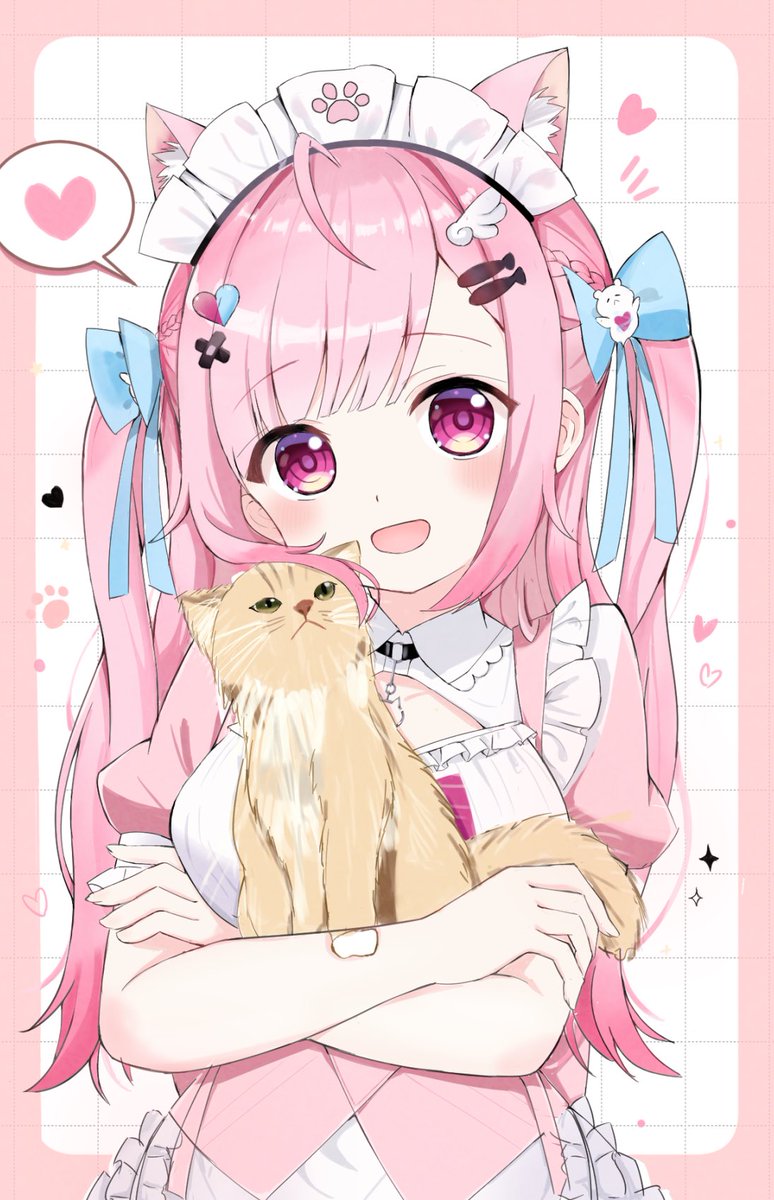 #メイドの日2025  #さくなあーと
メイドの日らしいので…!!🐈‍⬛