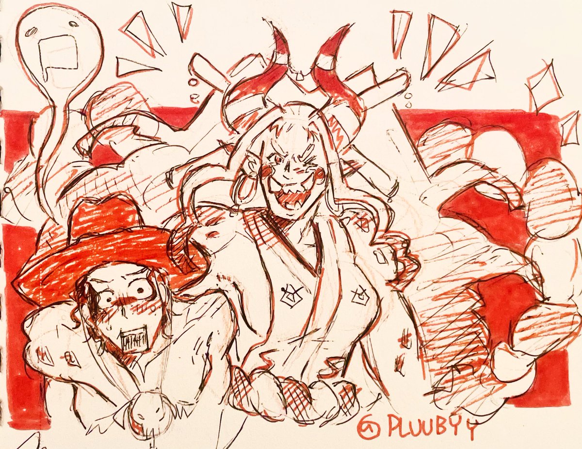 Yamato and Ace 2am doodle

#ONEPIECE #ワンピース