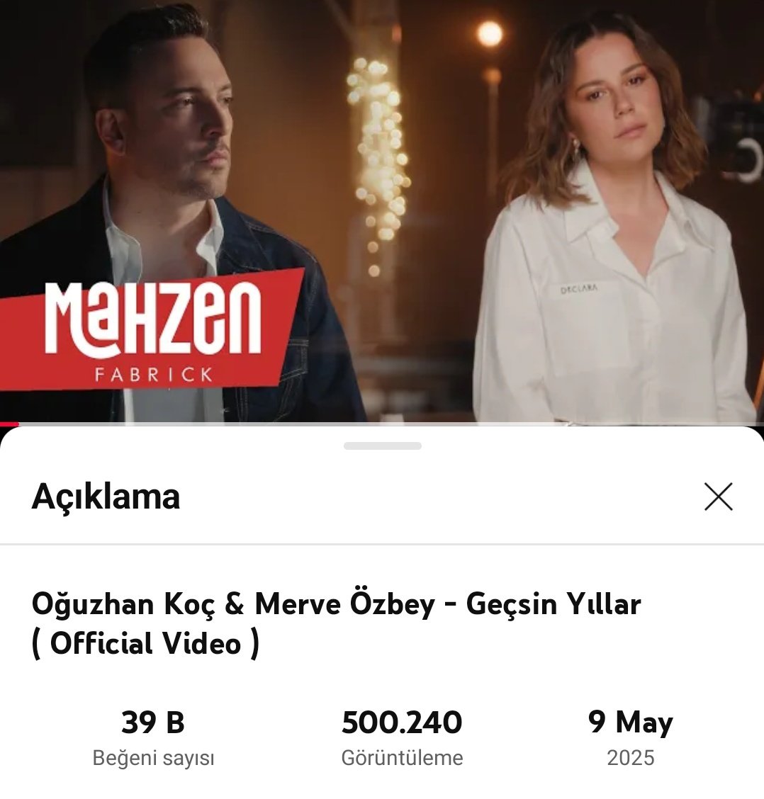 1 günde 500 bin.. 
Nicelerine, en güzellerine.. 🙏
<a href="/oguzhankoc/">Oğuzhan KOÇ</a> <a href="/mervezby/">Merve Özbey</a> ❤‍🔥