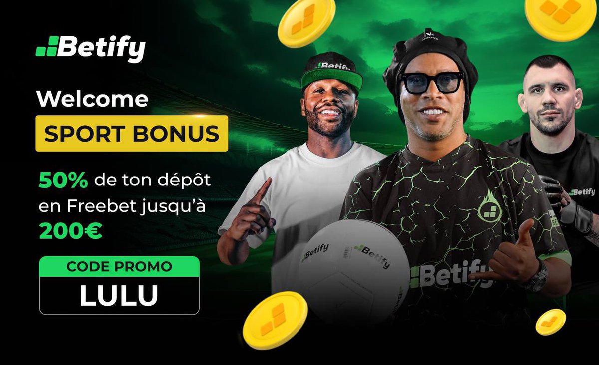 Bonjour la team ✊🏼🔥

Nouveau perfect pour ajd la team ? 👀

👉🏼 #ConfianceQuotidienne🎾

Tu veux nous rejoindre dans le lulu pass discord gratuit ? 👀

👉🏼 Inscris toi via le lien Betify : bit.ly/3Q1lcoX

👉🏼 🚨 50% en freebets sur ton 1er dépôt | Code : LULU

Commente