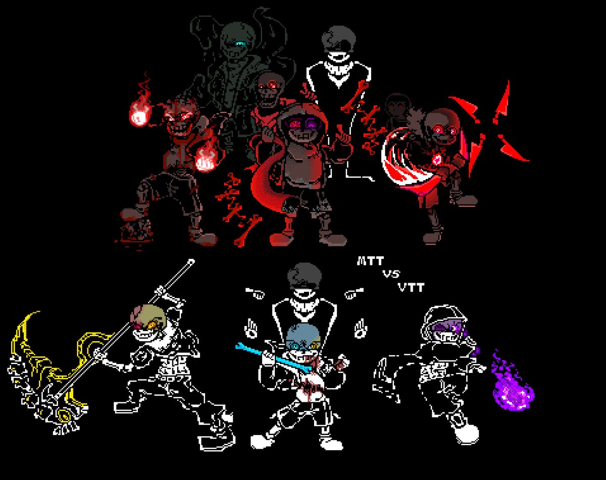 UndertaleAU #T_2ぷろだくしょん #SY_AUs VTT vs MTT Phase2 my take