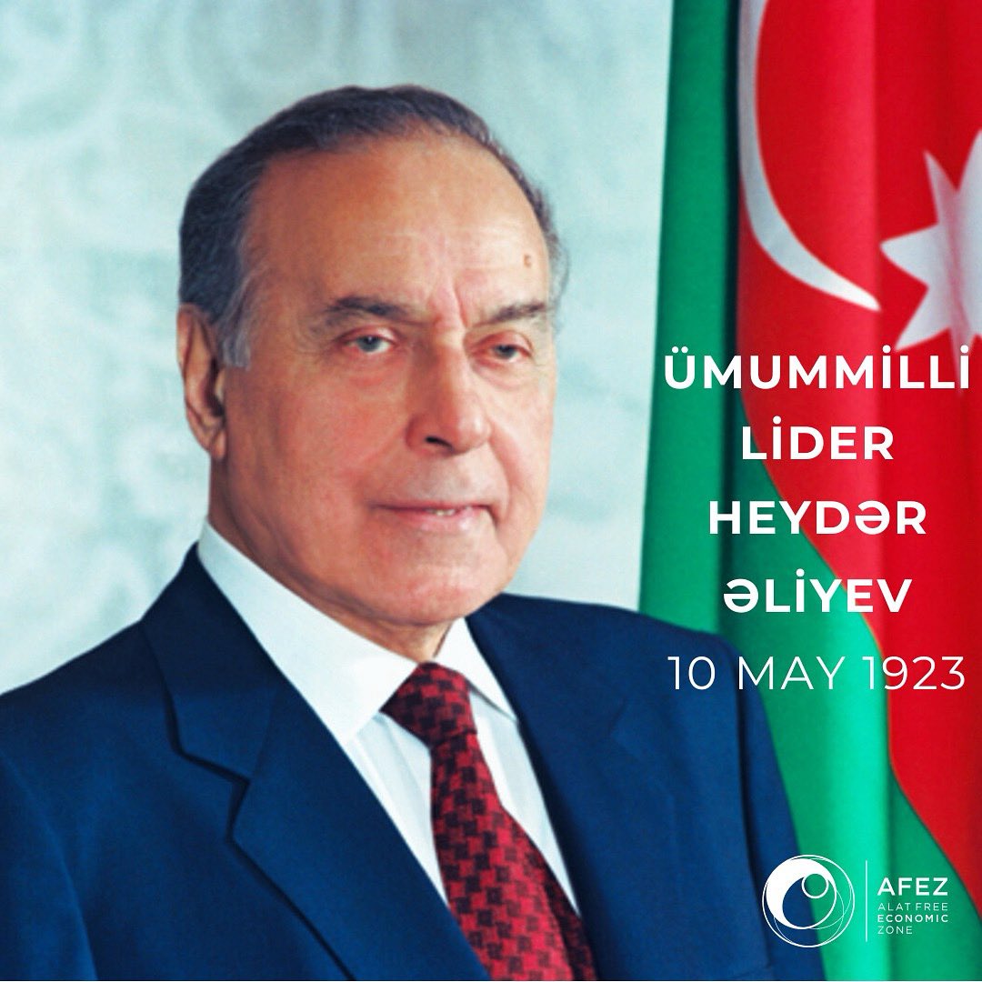 Bu gün Ümummilli Lider Heydər Əliyevin anadan olmasının 102-ci il dönümüdür. Dahi şəxsiyyətin əziz xatirəsi daim qəlbimizdə yaşayacaq.

#HeydarAliyev102 #HeydərƏliyev102