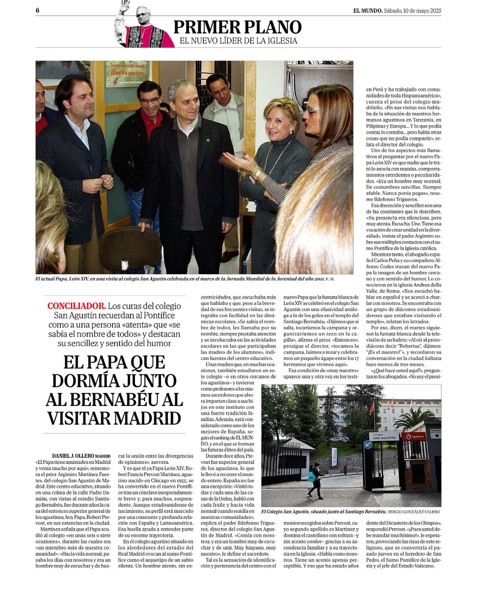 jlgcarralon's tweet photo. El perfil del Papa a través de sus visitas a @sanagusmadrid. “Escucha y une”. En El Mundo https://t.co/dyEh1ppfSF