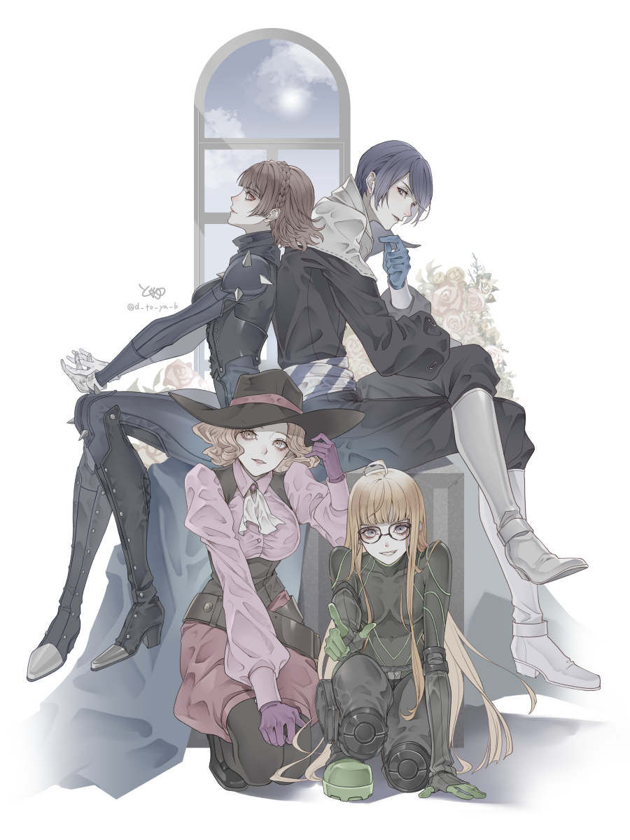 d_to_yu_b's tweet image. ＃ペルソナ５　佐倉双葉　奥村春　新島真　喜多川祐介　#Persona5