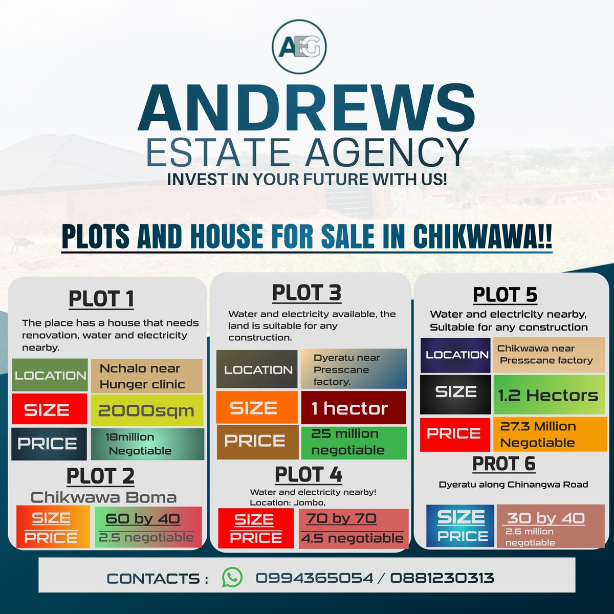 Sebbie3625's tweet image. Kodi mukusakasaka Malo ku Lower state? Musaganize kawiri katatu chifukwa Andrews Estate Agency is here to help you an affordable house and a plot at an affordable negotiable price.

Apa maloto okakhala ku Chikwawa aja akwanilitsidwa🤝
Bwera kumuji mbuya