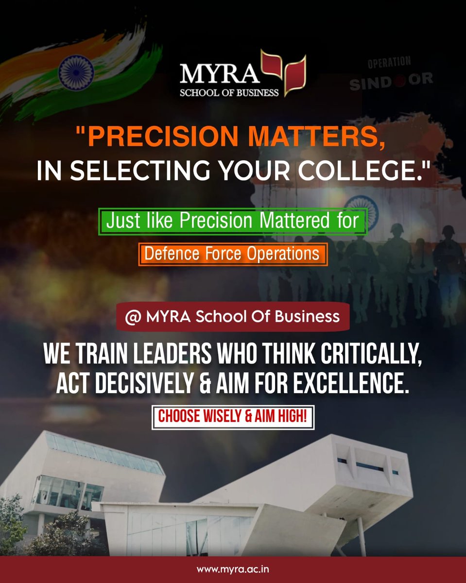 Precision isn't just for the battlefield—it's key in your career journey. India’s Operation Sindhoor exemplifies the power of strategy &amp; timing. Target the right institution precisely. #IndiaPakistanWar2025 #IndianNavyAction #OperationSindhoor #CareerGoals #FutureLeader #Strategy